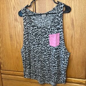 Pink leopard tank